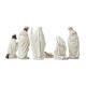 Glitzhome 6pcs Ivory Resin Nativity Figurine Set