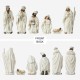 Glitzhome 6pcs Ivory Resin Nativity Figurine Set