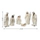 Glitzhome 6pcs Ivory Resin Nativity Figurine Set