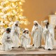 Glitzhome 6pcs Ivory Resin Nativity Figurine Set