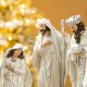 Glitzhome 6pcs Ivory Resin Nativity Figurine Set