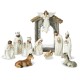 Glitzhome 11pcs Ivory Resin Nativity Figurine Set