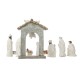 Glitzhome 11pcs Ivory Resin Nativity Figurine Set