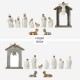 Glitzhome 11pcs Ivory Resin Nativity Figurine Set