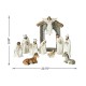 Glitzhome 11pcs Ivory Resin Nativity Figurine Set