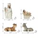 Glitzhome 11pcs Ivory Resin Nativity Figurine Set