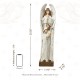 Glitzhome 30.5"H Ivory Resin Nativity Angel Figurine