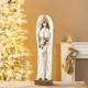 Glitzhome 30.5"H Ivory Resin Nativity Angel Figurine