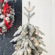 Glitzhome 5FT Pre-Lit Flocked Fir Artificial Christmas Porch Tree with 150 Warm White Lights and Red Berries