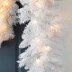 Glitzhome 2PK 9ft Pre-Lit White Pine Christmas Garland with 50 Warm White LED Lights and Timer