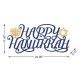 Glitzhome 24"L Metal "HAPPY Hanukkah" Wall Decor