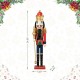 Glitzhome 24"H Wooden Christmas King Nutcracker