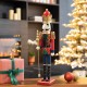 Glitzhome 24"H Wooden Christmas King Nutcracker