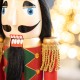 Glitzhome 24"H Wooden Christmas King Nutcracker