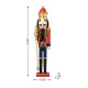 Glitzhome 24"H Wooden Christmas King Nutcracker