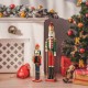 Glitzhome 24"H Wooden Christmas King Nutcracker