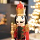 Glitzhome 24"H Wooden Christmas King Nutcracker