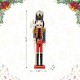 Glitzhome 24"H Wooden Christmas Soldier Nutcracker