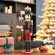 Glitzhome 24"H Wooden Christmas Soldier Nutcracker