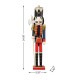 Glitzhome 24"H Wooden Christmas Soldier Nutcracker