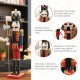 Glitzhome 24"H Wooden Christmas Soldier Nutcracker