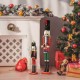 Glitzhome 24"H Wooden Christmas Soldier Nutcracker