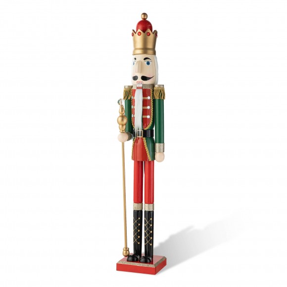 Glitzhome 42"H Wooden Christmas King Nutcracker