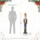 Glitzhome 54"H Wooden Christmas Glitter King Nutcracker