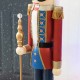 Glitzhome 54"H Wooden Christmas Glitter King Nutcracker