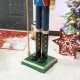 Glitzhome 54"H Wooden Christmas Glitter King Nutcracker