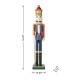 Glitzhome 54"H Wooden Christmas Glitter King Nutcracker