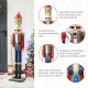 Glitzhome 54"H Wooden Christmas Glitter King Nutcracker