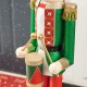 Glitzhome 54"H Wooden Christmas Glitter Soldier Nutcracker