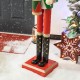 Glitzhome 54"H Wooden Christmas Glitter Soldier Nutcracker