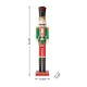 Glitzhome 54"H Wooden Christmas Glitter Soldier Nutcracker