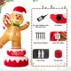 Glitzhome 6FT Lighted Inflatable Rotating Gingerbread Man Décor
