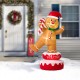 Glitzhome 6FT Lighted Inflatable Rotating Gingerbread Man Décor