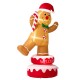 Glitzhome 6FT Lighted Inflatable Rotating Gingerbread Man Décor