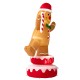 Glitzhome 6FT Lighted Inflatable Rotating Gingerbread Man Décor