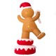 Glitzhome 6FT Lighted Inflatable Rotating Gingerbread Man Décor