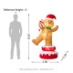 Glitzhome 6FT Lighted Inflatable Rotating Gingerbread Man Décor