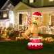 Glitzhome 6FT Lighted Inflatable Rotating Gingerbread Man Décor