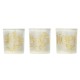 Glitzhome Set of 3 Nativity Glass Votive/Pillar Candle Holders