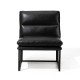 Glitzhome Modern Black Thick Leatherette Accent Chair