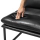 Glitzhome Modern Black Thick Leatherette Accent Chair