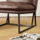 Glitzhome Modern Coffee Thick Leatherette Accent Chair