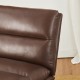 Glitzhome Modern Coffee Thick Leatherette Accent Chair