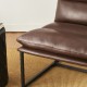 Glitzhome Modern Coffee Thick Leatherette Accent Chair