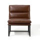 Glitzhome Modern Coffee Thick Leatherette Accent Chair