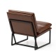 Glitzhome Modern Coffee Thick Leatherette Accent Chair